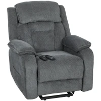 HOMCOM Power Recliner Chair with Massage, Electric Lift Chair for Elderly with Side Pockets, 2 Memory Positions, Remote, Grey(m-2)