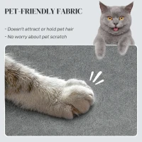 HOMCOM Massage Recliner Chair with Quiet Brushless Motor Pet-Friendly Fabric Power Recliner with 2 Memory Positions Grey(m-6)