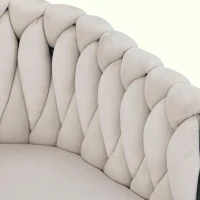 Set of 6 Velvet Dining Chairs with 4 Metal Support Legs, Swivel Upholstered Chairs with Ergonomic Support, 23'' L x 21'' W x 28.5'' H, Beige(m-7)