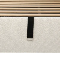 King Size Hydraulic Lift Storage Platform Bed with Washable Headrests, Sturdy Bed Frame with padded cushions, 91'' L x 80'' W x 37'' H, White(m-9)