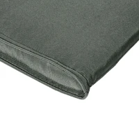 Outsunny Garden Lounger Chair Cushion Replacement, Deep Seat Patio Cushions with Thick Padded, Headrest, Removable Cover, Cushion ONLY, Grey(m-11)