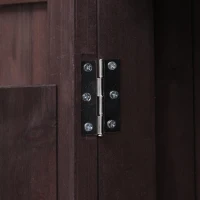 Outdoor Kitchen Island with Raised Shelf, Stainless Steel Top, Solid Storage Cabinet with Internal Rack, 53.5'' L x 27'' W x 43'' H, Dark Brown(m-9)