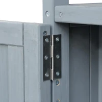 Outdoor Kitchen Island with Stainless Steel Top and Modular Shelves, Rolling Bar Cart with Spice Racks, 50'' L x 18.5'' W x 36'' H, Grey+Blue(m-9)