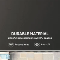 Outsunny 8' x 7' Retractable Awning, Patio Awnings, Sunshade Shelter with 280 g/m² UV & Water-Resistant Fabric, Black(m-4)