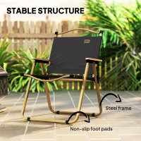 Outsunny Camping Chair, Lightweight Folding Chair, Portable Armchair, Excellent for Festivals, Fishing, Dark Grey(m-6)