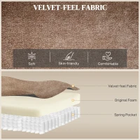 HOMCOM Massage Recliner Chair, Power Recliner with Quiet Brushless Motor, Remote, Pockets, 2 Memory Positions, Brown(m-7)