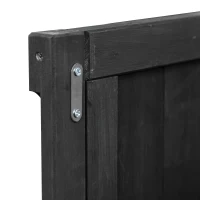 Outdoor Kitchen Island with Internal Racks and Removable Towel Holder, Rolling Bar Cart with Adjustable Shelves, 50'' L x 18.5'' W x 36'' H, Black(m-10)