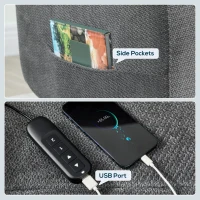 HOMCOM Power Recliner Chair with Massage, Electric Lift Chair for Elderly with Side Pockets, 2 Memory Positions, Remote, Grey(m-9)