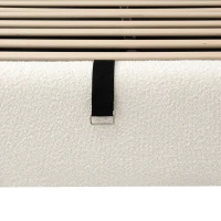 Queen Size Hydraulic Lift Storage Bed with Upholstered Headboard, Modern Bedboard with Rubberwood Legs, 88'' L x 64'' W x 35'' H, White(m-9)