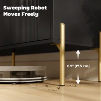 HOMCOM Buffet Cabinet, Modern Sideboard with 3 Soft-Close Drawers and 2 Adjustable Shelves for Living Room, Kitchen, Black(m-7)