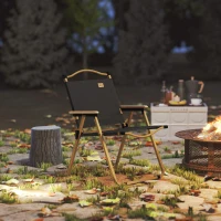 Outsunny Camping Chair, Lightweight Folding Chair, Portable Armchair, Excellent for Festivals, Fishing, Dark Grey(m-1)