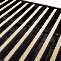 King Size Platform Bed with Smooth Curved Headboard, Plywood Frame, Upholstered Bed with Reinforced Slats, 86'' L x 80'' W x 34'' H, White(m-8)