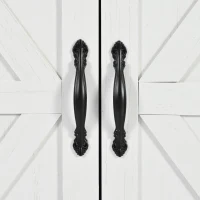 Farmhouse Kitchen Island with Built-in Power Outlet and Drop Leaf, Rolling Kitchen Cart with Locking Wheels, 54.5'' L x 28.5'' W x 36.5'' H, White(m-11)