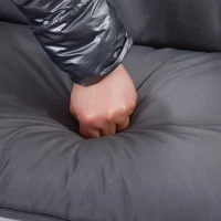 Outsunny Set of 2 Outdoor Folding Chairs with Adjustable Backrest, Padded Camping Chairs for Outdoor Events, Grey(m-12)