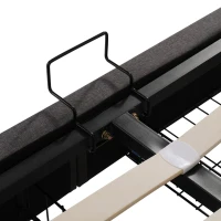 Queen Size Hydraulic Storage Bed with Remote-Controlled LED Headboard, Solid Bed Frame with Reinforced Leg, 84'' L x 61.5'' W x 39'' H, Grey(m-11)