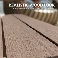 Outsunny 2-Person Garden Bench, HDPE Outdoor Bench with 530 lbs Capacity, Curved Seat for Backyard, Park, Porch, Lawn, Brown(m-6)