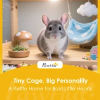 PawHut Small Animal Cage Waterproof Mat DIY Animal Playpen for Guinea Pigs Rabbits 12 Panels and Door Black(m-10)