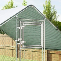 PawHut Large Chicken Coop with Waterproof and Anti-UV Cover, Spire Shaped for Outdoor and Yard Farm Use, 39' x 10' x 6.4'(m-8)