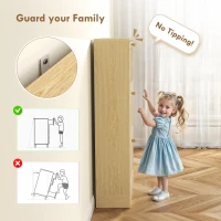 HOMCOM Rattan Shoe Storage Cabinet with 3 Flip Drawers and Adjustable Shelves, Entryway Shoe Cabinet for 18 Pairs, Oak(m-9)