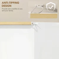 HOMCOM Shoe Storage Cabinet with 3 Flip Drawers and Adjustable Shelves for 9-18 Pairs of Shoes, White(m-6)