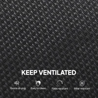 Outsunny Gliding Lounger Chair Set of 2, Single Rockers with Lightweight Metal & Mesh Construction, Black(m-6)