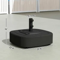 Outsunny Patio Umbrella Base Outdoor Umbrella Stand with Wheels for 1.5"/1.9" Umbrella Poles(m-3)