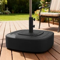 Outsunny Patio Umbrella Base Outdoor Umbrella Stand with Wheels for 1.5"/1.9" Umbrella Poles(m-2)