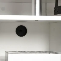 HOMCOM Multi-Function Computer Desk, Home Office Workstation with Keyboard Tray, Elevated Shelf, Sliding Scanner Shelf and CPU Stand, 47.25 x 21.75 Inch, White(m-9)