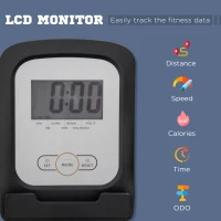 Soozier Exercise Bike, Stationary Bike with 8-Level Magnetic Resistance, LCD Display, Adjustable Seat and Backrest for Home Gym(m-5)