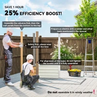 Outsunny 6 x 4FT Galvanized Garden Storage Shed, Metal Outdoor Shed with Double Doors and 2 Vents, Yellow(m-4)