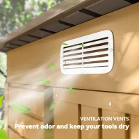 Outsunny 6 x 4FT Galvanized Garden Storage Shed, Metal Outdoor Shed with Double Doors and 2 Vents, Yellow(m-7)