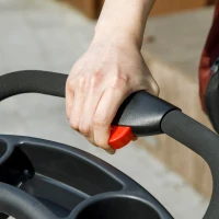 PawHut 3 Wheel Folding Dog Stroller, Travel Carrier with Adjustable Canopy, Storage Brake, Mesh Window for S&M Dogs Grey(m-10)