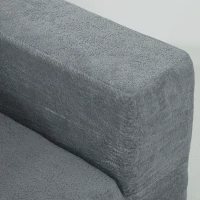 HOMCOM Modular Sectional Sofa, Boneless U-Shape Sectional Couch with 2 Ottomans, Dark Gray(m-9)