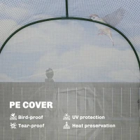 Outsunny Walk-in Mini Greenhouse with Shelves, Portable Outdoor Greenhouse with Roll-up Door, 123 x 187 x 189 cm, White(m-5)