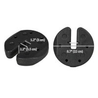 Outsunny Tent Weights Set of 4, Total 26 LBS Weights for Canopy Gazebo Legs with Reinforced Pins and Carry Belt(m-3)