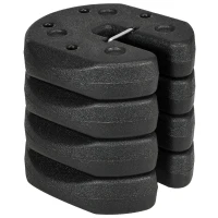 Outsunny Tent Weights Set of 4, Total 26 LBS Weights for Canopy Gazebo Legs with Reinforced Pins and Carry Belt(m-11)