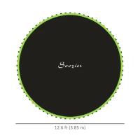 Soozier Trampoline Replacement Mat, Fits 14' Trampoline w/ 80 V-Hooks & 5.5" Springs (Spring & Frame not Included), Green(m-3)