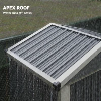 Outsunny 4.4' x 3' Outdoor Storage Shed with Double Doors, Metal Garden Shed for Backyard Patio(m-7)