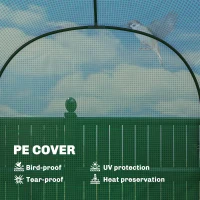 Outsunny Walk-in Mini Greenhouse with Shelves, Portable Outdoor Greenhouse with Roll-up Door, 123 x 187 x 189 cm, Green(m-5)