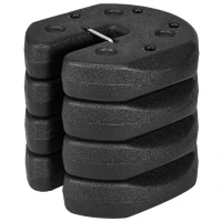 Outsunny Tent Weights Set of 4, Total 26 LBS Weights for Canopy Gazebo Legs with Reinforced Pins and Carry Belt(m-2)