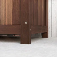 Outsunny Wood Planter with Trellis, Raised Garden Bed to Grow Vegetables for Backyard, 30" x 14" x 67", Dark Brown(m-10)