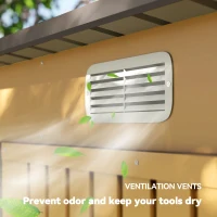 Outsunny 8 x 4FT Galvanized Garden Storage Shed, Metal Outdoor Shed with Double Doors and 2 Vents, Yellow(m-7)