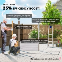 Outsunny 8 x 4FT Galvanized Garden Storage Shed, Metal Outdoor Shed with Double Doors and 2 Vents, Yellow(m-4)