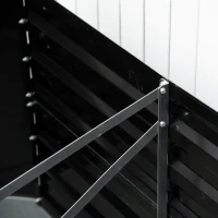 Outsunny Galvanized Raised Garden Bed, Steel Outdoor Planters with Reinforced Rods, 71" x 35" x 23", Black(m-12)