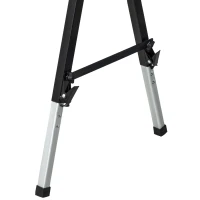 HOMCOM Saw Horse Twin Pack Folding Workbench Adjustable Metal Trestle Stands Yellow(m-10)