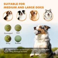 PawHut Automatic Dog Ball Launcher, Automatic Ball Launcher with 6 ETPU Balls, 26-79ft, for Medium and Large Dogs, Orange(m-7)