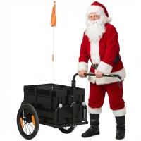 Aosom Trailer for Bike, Bicycle Cargo Trailer with Removable Storage Box, No Bottom(m-11)