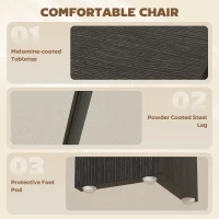 HOMCOM Dining Table Set for 2, Square Kitchen Table and Chairs, Dining Room Table and PU Leather Upholstered Chairs, Black(m-7)