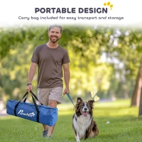 PawHut Dog Agility Training Equipment, 5PCS Dog Obstacle Course Starter Kit with Carrying Bag(m-7)