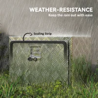 HOMCOM 24 Inch Truck Bed Tool Box, Heavy Duty Aluminum Tool Box, Storage Toolbox Chest Organizer with Lock and Keys(m-5)